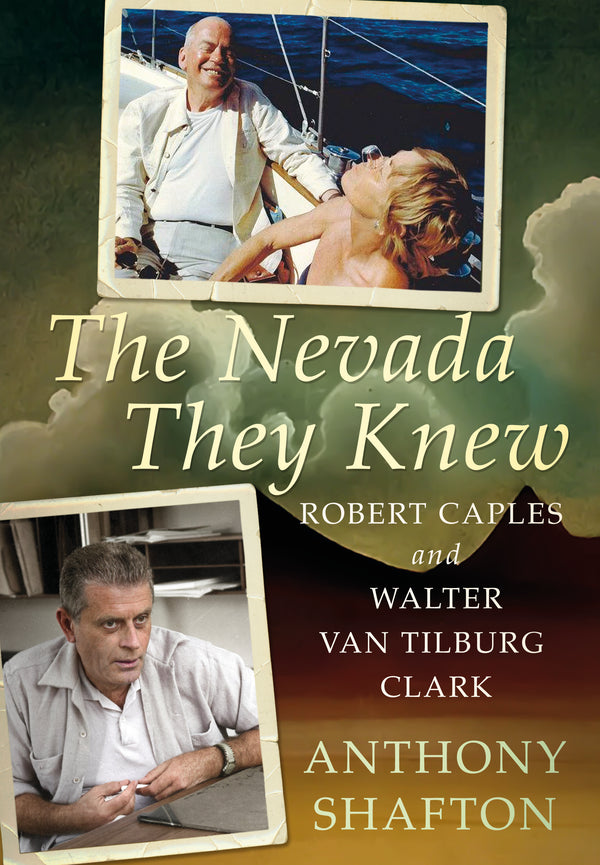 Book cover of 'The Nevada They Knew' with images of people on a boat and a man indoors.